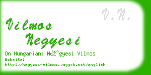 vilmos negyesi business card